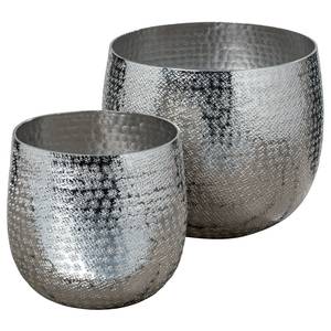 Pots de fleur Detroit (2 éléments) Aluminium - Argenté