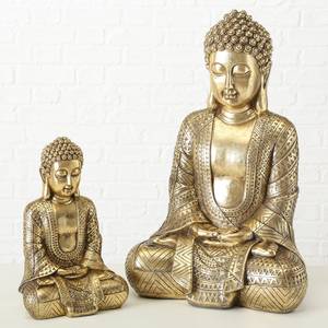 Boeddha Jarven II kunsthars - goudkleurig - 19 x 39 cm