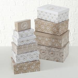 Boîtes à cadeaux Leopold (10 éléments) Papier - Beige