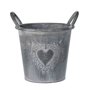 Pots de fleur Silvie II (3 éléments) Zinc - Gris