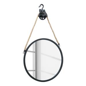 Wandspiegel Juri II ijzer/spiegelglas - natuurlijk/zwart