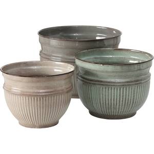 Pots de fleur Floretta (3 éléments) Fer - Taupe