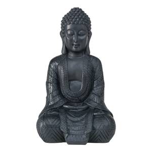 Buddha Jarven I Kunstharz - Schwarz - 13 x 29 cm
