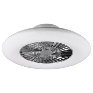 Plafonnier ventilateur Visby I Aluminium - 1 ampoule - Diamètre : 60 cm