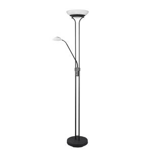 Lampadaire Orson Verre / Aluminium - 2 ampoules - Noir