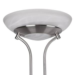 Lampadaire Orson Verre / Aluminium - 2 ampoules - Argenté