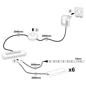 LED-verlichting Talence V Plastic - 75 x 1 x 1 cm