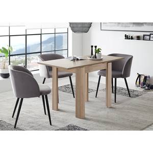 Eettafel Dracy II Grof gezaagd eikenhouten look - Breedte: 80 cm