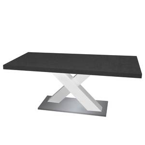 Table Macey (Extensible) - Graphite - Largeur : 160 cm - Blanc