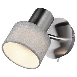 Plafonnier Wailer Tissu / Aluminium - Argenté - Nb d'ampoules : 1
