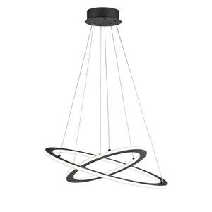 LED-hanglamp Durban I aluminium - 2 lichtbronnen - Zwart