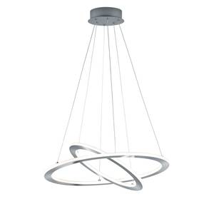 LED-hanglamp Durban I aluminium - 2 lichtbronnen - Zilver