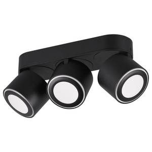 Plafonnier LED Taurus Polyéthylène / Aluminium - Noir - Nb d'ampoules : 3