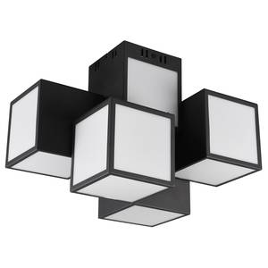 LED-Deckenleuchte Oscar II Polyethylen / Aluminium - 5-flammig - Schwarz