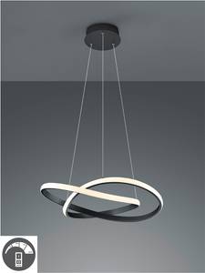 Suspension LED Course Polyéthylène / Aluminium - 1 ampoule - Noir
