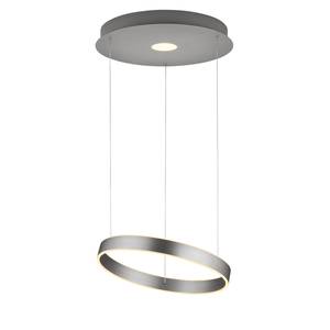 Suspension LED Logan Polyéthylène / Aluminium - 2 ampoules - Argenté