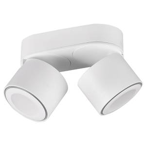 Plafonnier LED Taurus Polyéthylène / Aluminium - Blanc - Nb d'ampoules : 2