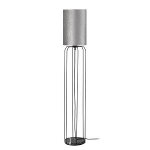 Staande lamp Grace fluweel/ijzer - 1 lichtbron - Zilver