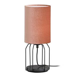 Lampe Grace Velours / Fer - 1 ampoule - Rose vieilli