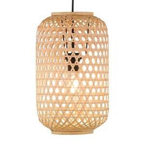 Pendelleuchte Calla I Rattan / Eisen - 1-flammig - Beige