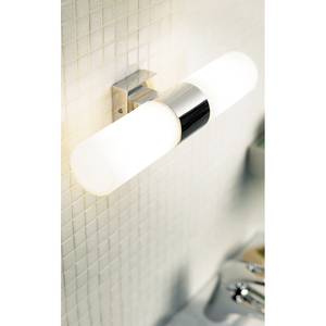 Éclairage de salle de bain Verre / Acier - 2 ampoules