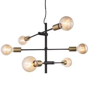 Hanglamp Josefine staal - 6 lichtbronnen