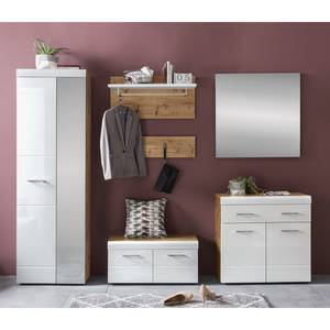 Wandgarderobe Liffre Artisan eikenhouten look/hoogglans wit