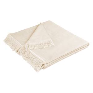 Plaid Cover Cotton Tissu mélangé - Beige clair - 100 x 200 cm