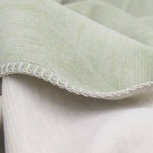 Plaid Duo Cotton Melange textielmix - Mintkleurig/crèmewit