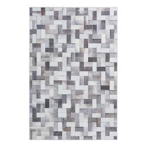 Laagpolig vloerkleed My Bonanza VI polyester - grijs/wit - 80 x 150 cm