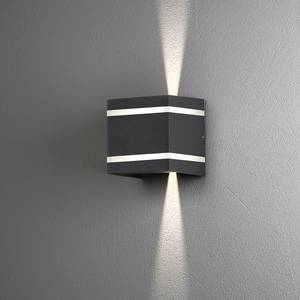 LED-wandlamp Cremora I aluminium - 2 lichtbronnen