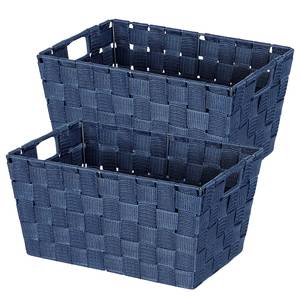 Corbeilles Adria I (lot de 2) Matière plastique - Bleu foncé - 30 x 15 cm