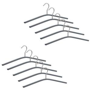 Kleerhangers Jet (set van 10) zilverkleurig/antracietkleurig