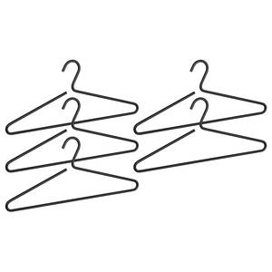 Kleerhangers Lux (set van 5) aluminium - Zwart