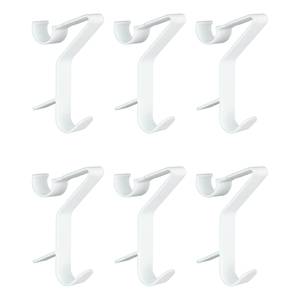 Handdoekhaken Flexi (set van 6) kunststof - wit