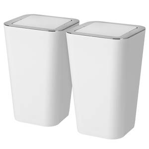 Poubelles Candy 6L (lot de 2) Matière plastique - Blanc