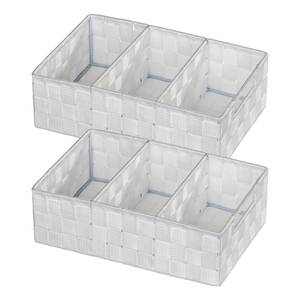 Organiseur Adria II Polypropylène - Blanc - Lot de 2