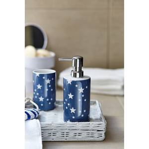 Bad-Accessoire-Set Stella (4-teilig) Keramik / Stahl - Blau