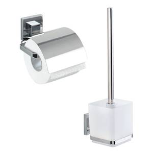 WC-Set Quadro (2-teilig) Edelstahl / Kunststoff - Silber
