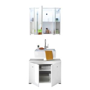 Set mobili da bagno Wyntoon II (2) Illuminazione inclusa - Bianco lucido