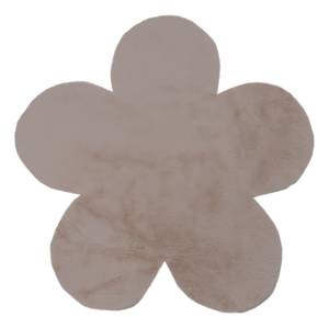 Tapis enfant My Luna Fleur Micropolyester souple - Taupe