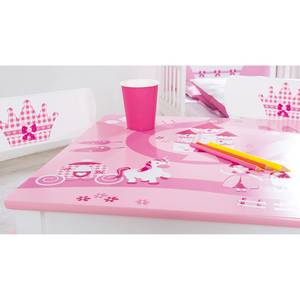 Kindersitzgruppe Krone (3-teilig) Pink - Holzwerkstoff - 50 x 59 x 60 cm