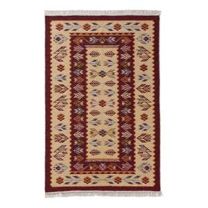 Tapis réversible Tulum 9920 Coton / Polyester - Beige / Rouge - 160 x 230 cm