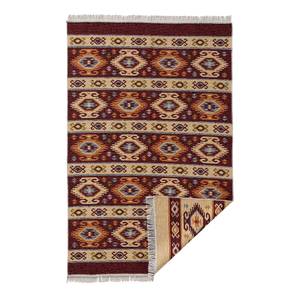 Wendeteppich Tulum 9930 Baumwolle / Polyester - Beige / Rot - 160 x 230 cm