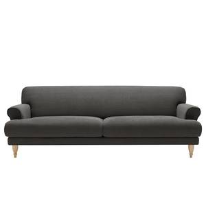 Sofa Ginger (3-Sitzer) Baumwollstoff - Baumwollstoff Nela: Grau - Eiche Hell