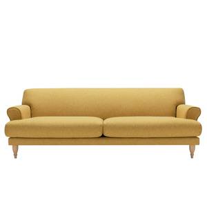 Sofa Ginger (3-Sitzer) Flachgewebe - Flachgewebe Shina: Safrangelb - Eiche Hell