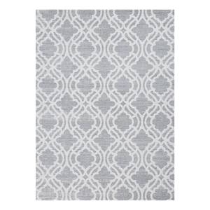 Laagpolig vloerkleed Carina I katoen/polyester - Grijs - 160 x 230 cm