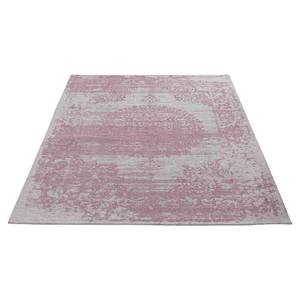 Laagpolig vloerkleed Carina IV katoen/polyester - Oud pink/Grijs - 120 x 170 cm