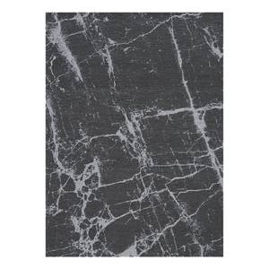 Laagpolig vloerkleed Carina V katoen/polyester - Zwart - 160 x 230 cm