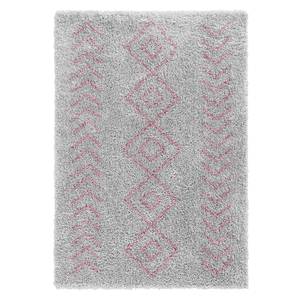 Shaggy-vloerkleed Ethno 8685 polypropeen - Grijs/pink - 80 x 150 cm